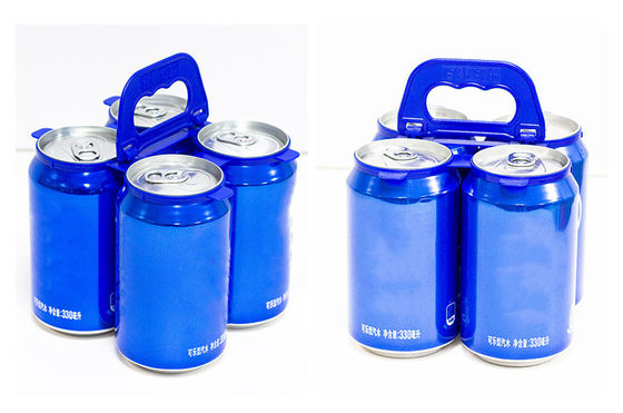 4- und 6-pack Plastikgriffe für Getränke Bierdosen in Rot Gelb Schwarz Blau Grün