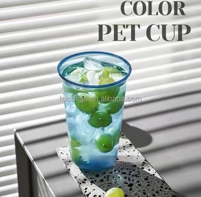 Farbenfrohe RPET 16 Oz Smoothie-Glasbecher für Milchshakes und Säfte