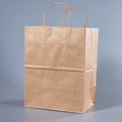 Extra-große Breitbasis Braun Kraftpapier-Einkaufstüte für kundenspezifische Verpackungslösungen