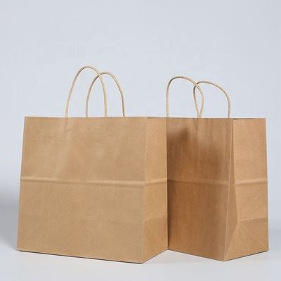Extra-große Breitbasis Braun Kraftpapier-Einkaufstüte für kundenspezifische Verpackungslösungen