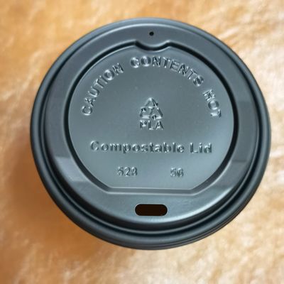 62mm/73mm/80mm/90mm/115mm Farbenfrohe Biologisch abbaubare CPLA Papierdeckel für Kaffeetasse