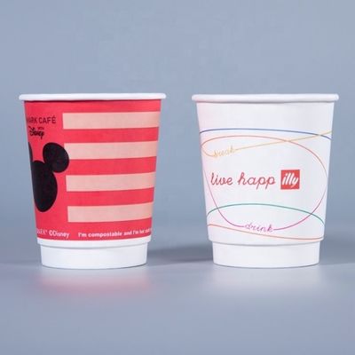 Personalisierte Einweg-Tekaway-Papier-Kaffee-Tassen mit Deckel 16 Oz