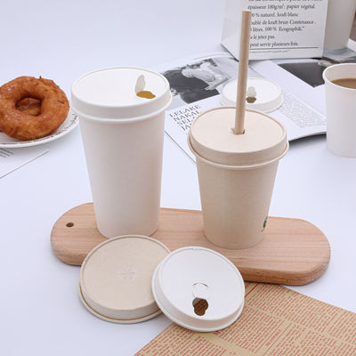 62mm/73mm/80mm/90mm/115mm Farbenfrohe Biologisch abbaubare CPLA Papierdeckel für Kaffeetasse