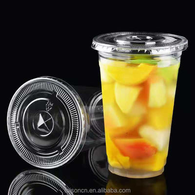 Kaffee-Shops müssen benutzerdefinierte Einweg- 12oz 16oz Plastikpapier Kaffeetasse Deckel