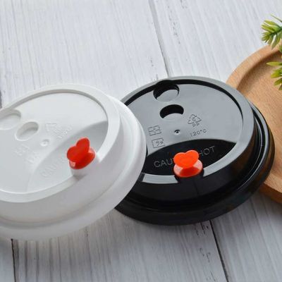 62mm/78mm/90mm/115mm Kaffeedeckel für Weiß/Schwarz PP-Kunststoff-Sipperdeckel