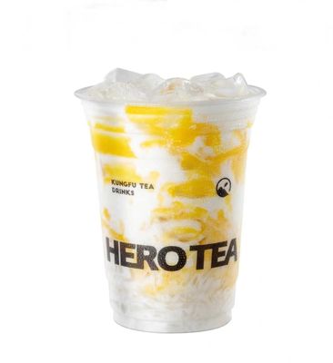 Kunststofffreie, biologisch abbaubare PLA-Tasse mit Deckel für Smoothie-Läden