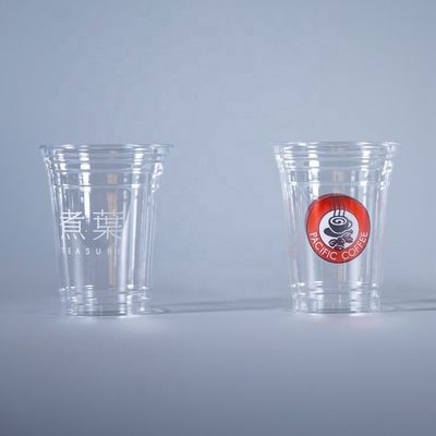 Klarer Einwegkaffee Milch Tee Eiscreme Gelee PLA Plastikbecher 100% biologisch abbaubarer Becher mit Deckel