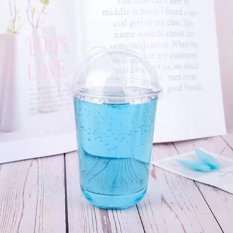 500 ml Einweg-PLA-Kuppe aus Kunststoff mit rundem Boden, 96-Kaliber-Biodegradable U-Kuppe