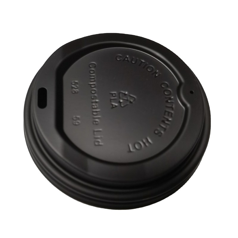 62mm/73mm/80mm/90mm/115mm Farbenfrohe Biologisch abbaubare CPLA Papierdeckel für Kaffeetasse